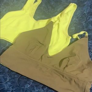 neon ribbed sports bra - aerie